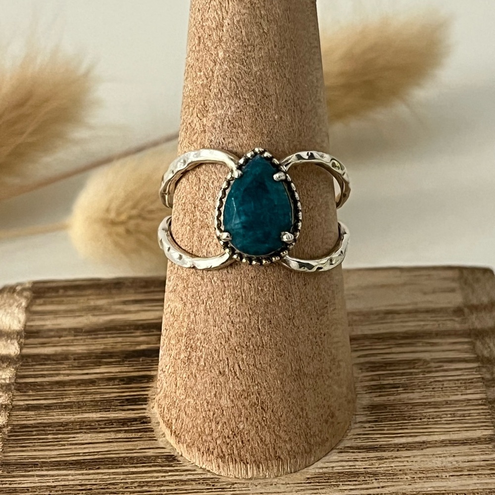 New 925 Solid Sterling Silver Emerald Gemstone Ri… - image 1